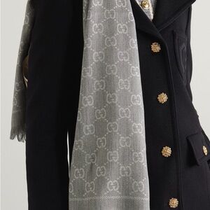 Gucci Blue Monogram Scarf